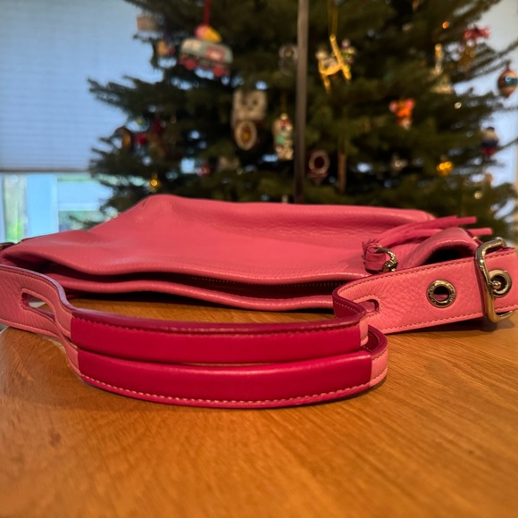 Coach Vibrant Pink Leather Shoulder Bag - Picture 12 of 16